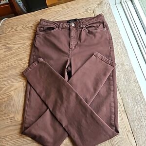 Long Tall Sally size US8 Brown Denim Skinny Legs